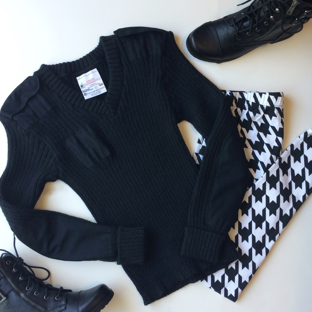 Brigade Quartermasters Wooly Pully Black Sweater